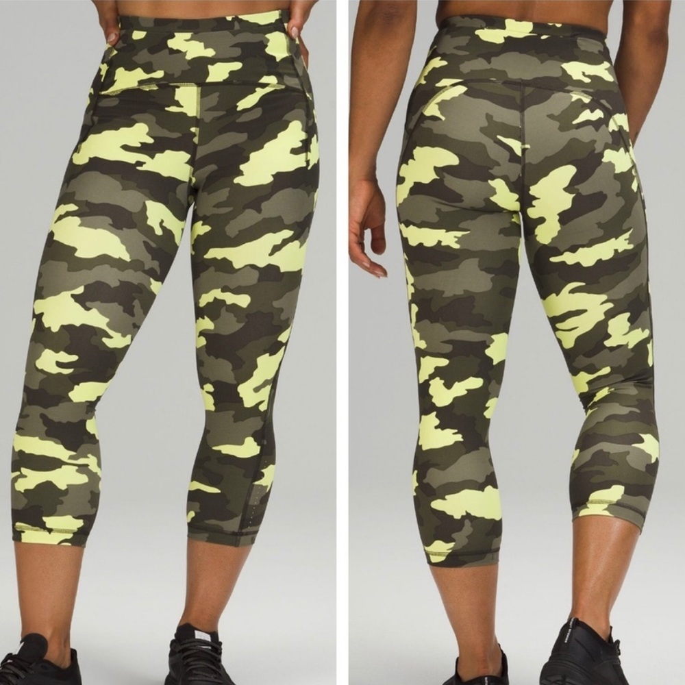 LULULEMON NWT SWIFT SPEED HIGH RISE CROP 21” LEGGINGS 0 2 HERITAGE CAMO